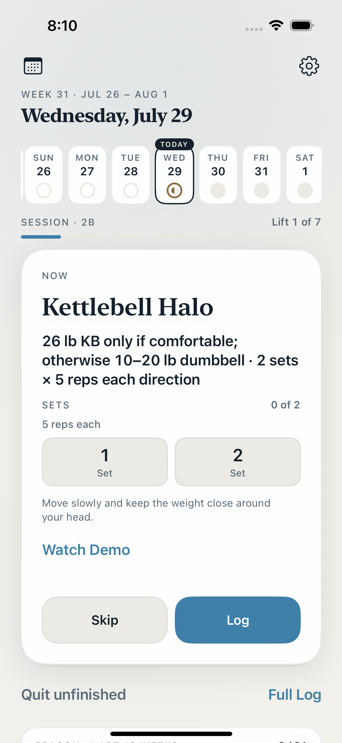 Lift stack — log and move on